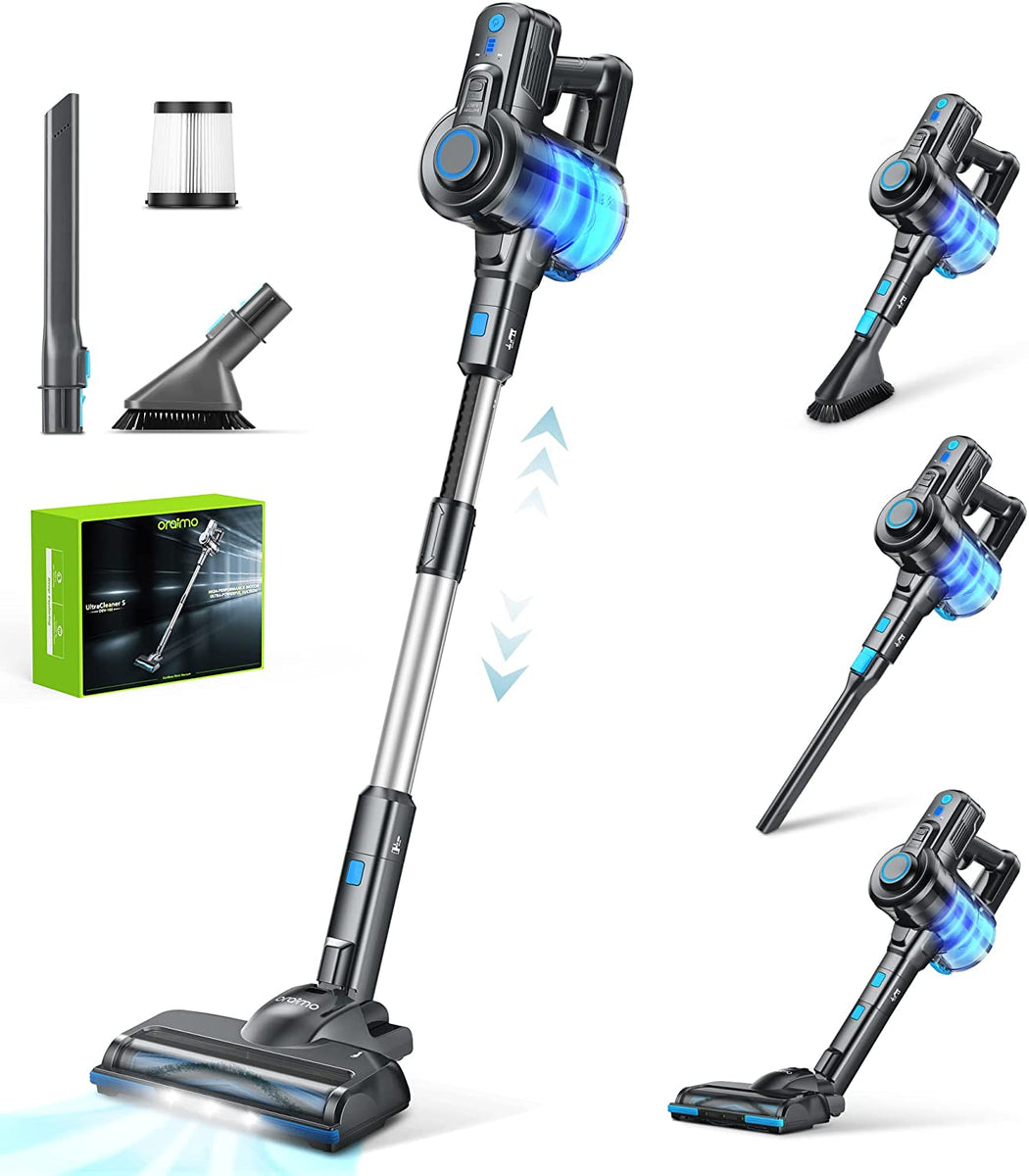 Oraimo Cordless Vacuum Cleaner for Home and Car Use,Small Vacuum Cleaner  for Bed and Sofa,Handheld Vacuum Cleaner,5.5 Kpa Suction Power for Dust &  Pet Hair Removal,Lightweight & Portable : : Home 
