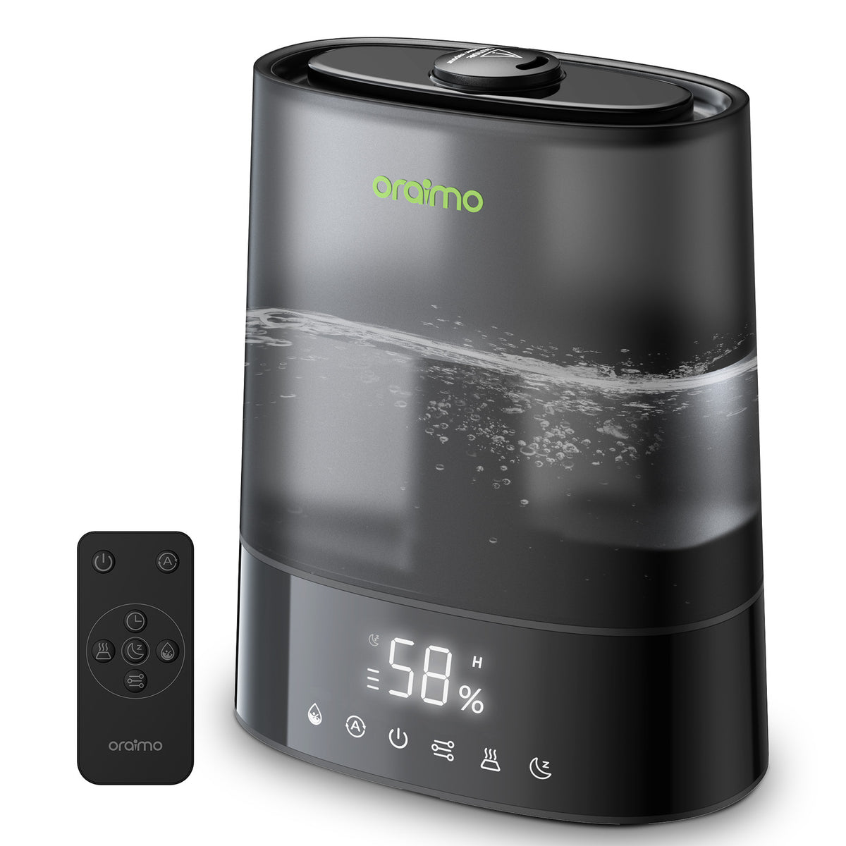 Oraimo Humidifiers for Bedroom Large Room, 6L Top Fill Cool and Warm Mist  Humidifier, Max 700ml/H, Automatic Smart Humidifier Efficient, Essential  Oil
