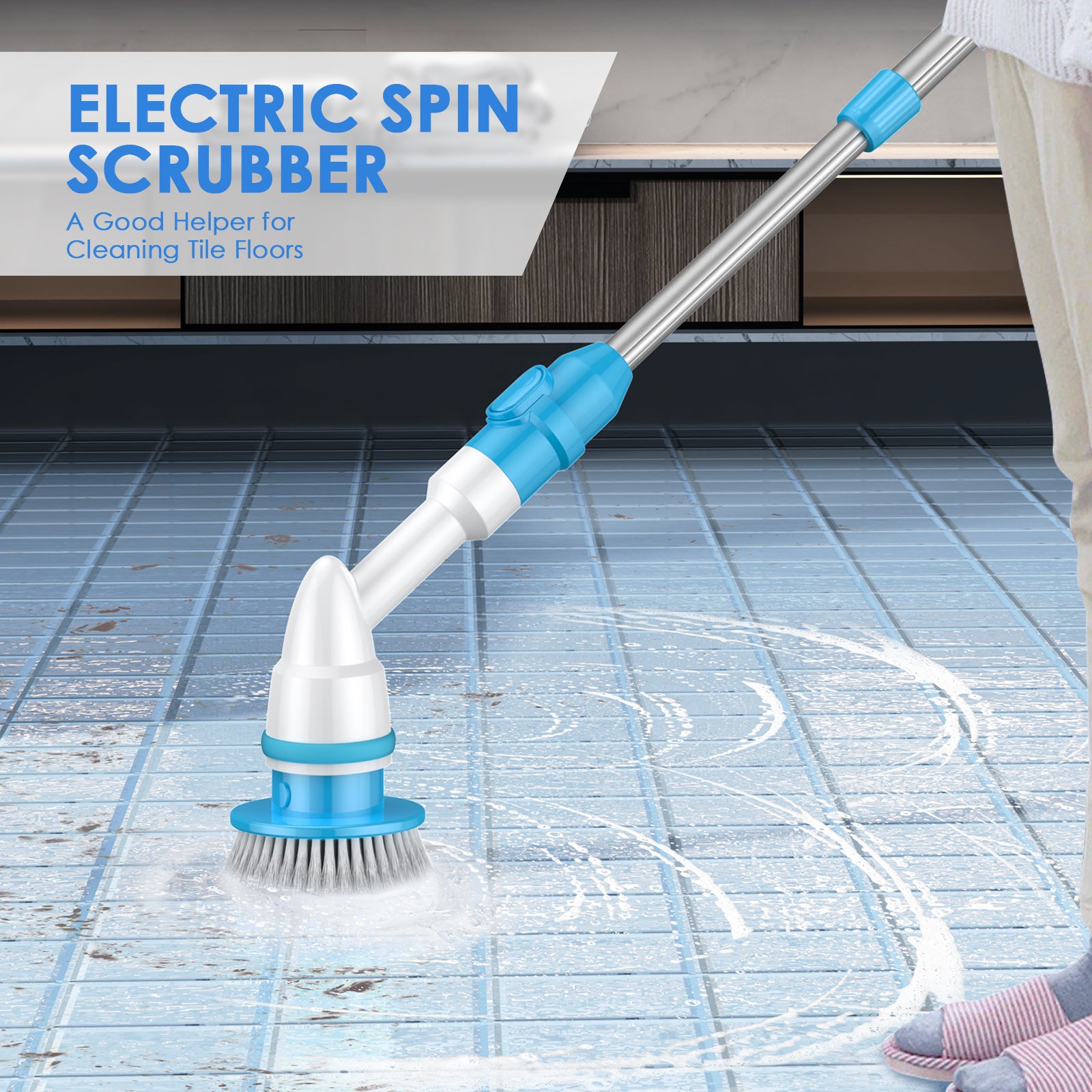 Oraimo Electric Spin Scrubber with 3 Attachments Brush