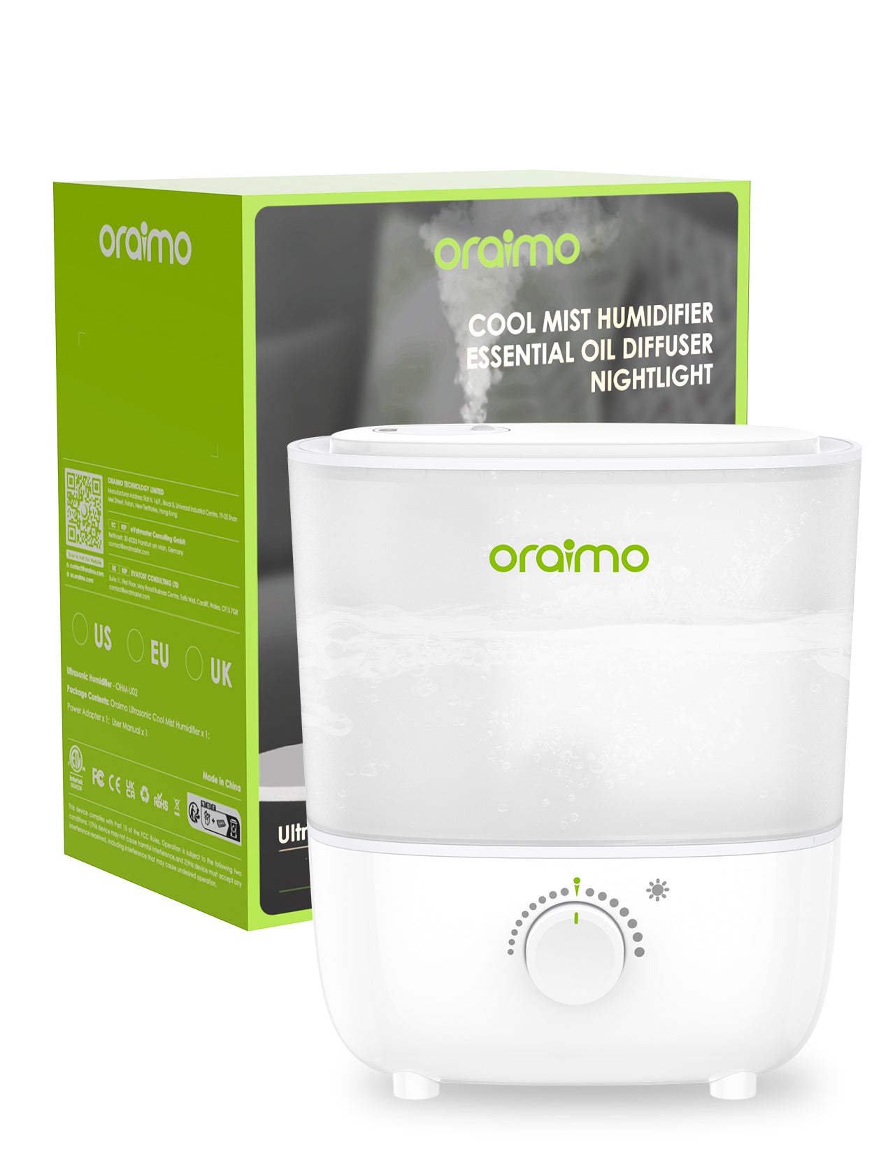 Oraimo 2.5L Top Fill Humidifiers for Bedroom